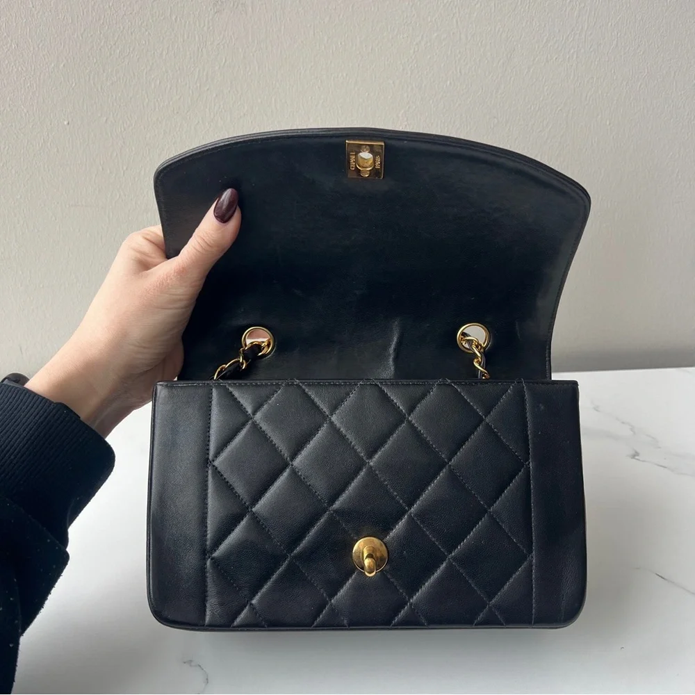 Chanel Black Quilted Shoulder Bag with Gold Accents - Picture 8 of 10
